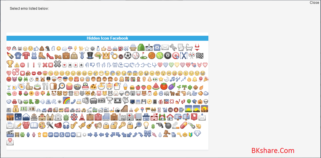 Tiện ích Vi Emoji - emoticons chat độc đáo cho Facebook